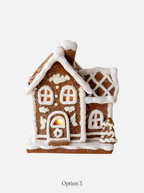 Décorations lumineuses pour maisons en pain d'épice