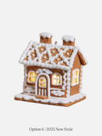 Décorations lumineuses pour maisons en pain d'épice