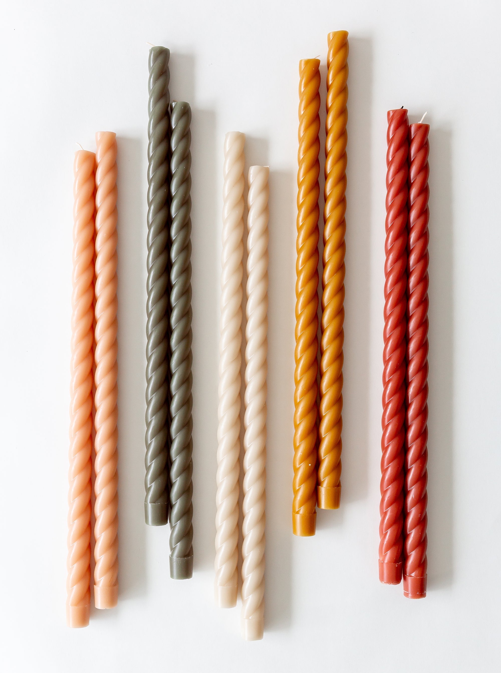 Bougies coniques en spirale | Lot de 2