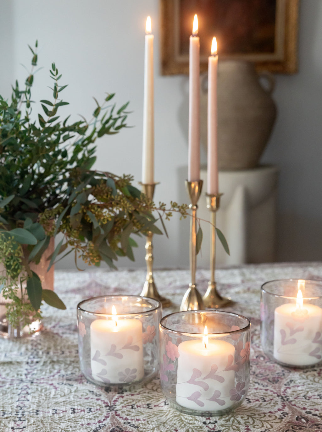 Bougies coniques trempées à la main | Lot de 2