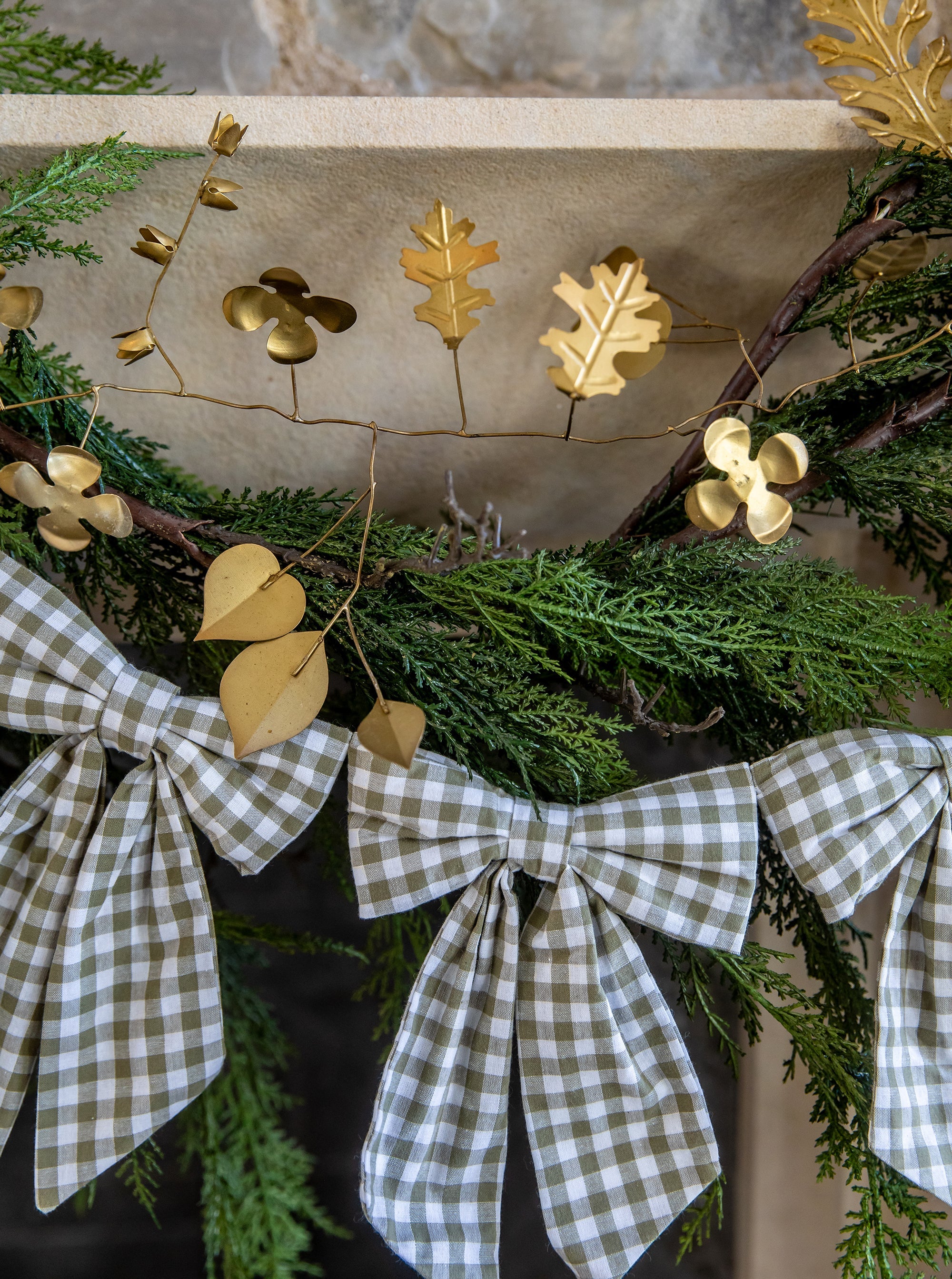 Guirlande de feuilles d'or de 1,80 m