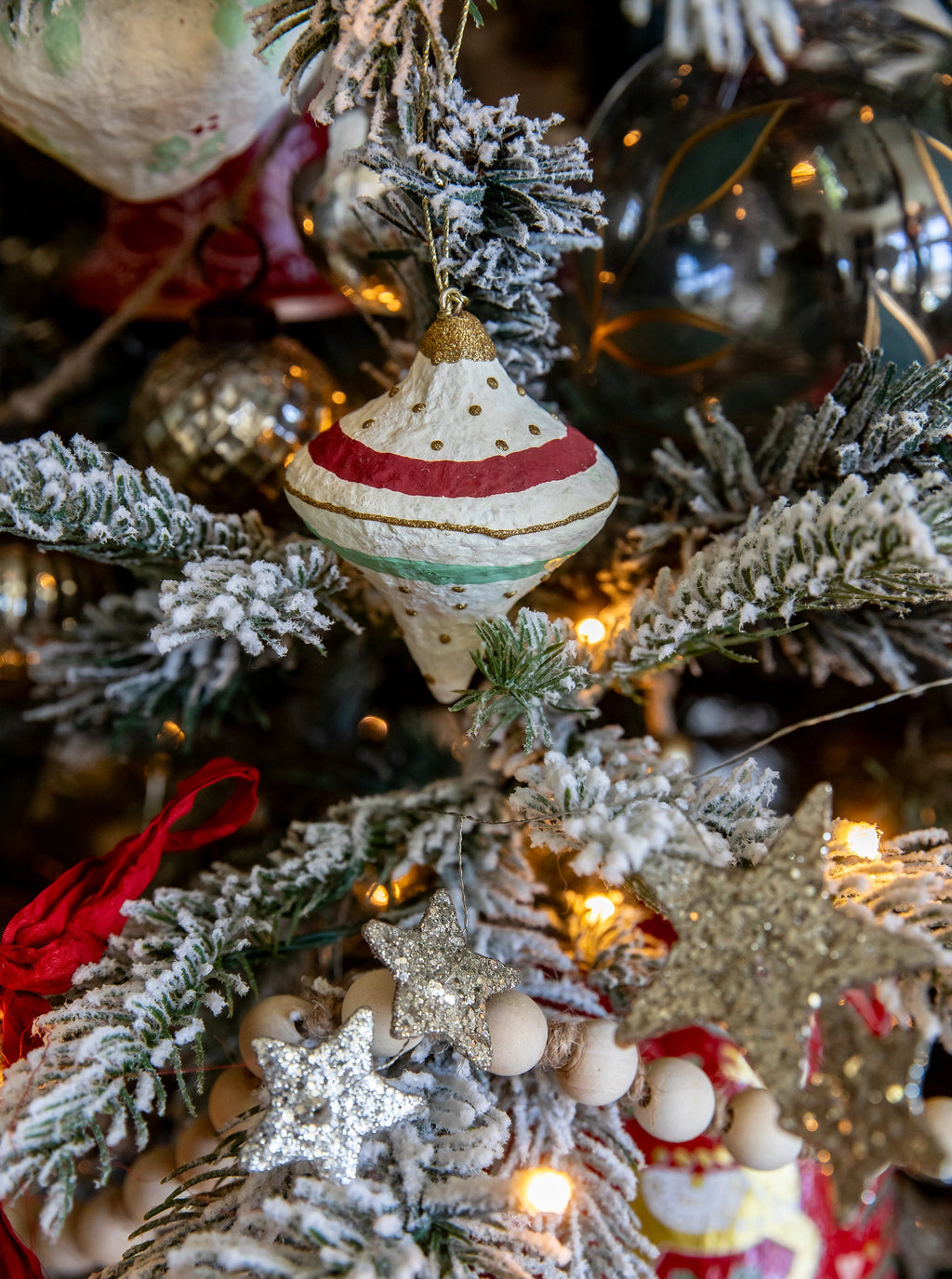 Ornements en papier mâché | Lot de 4