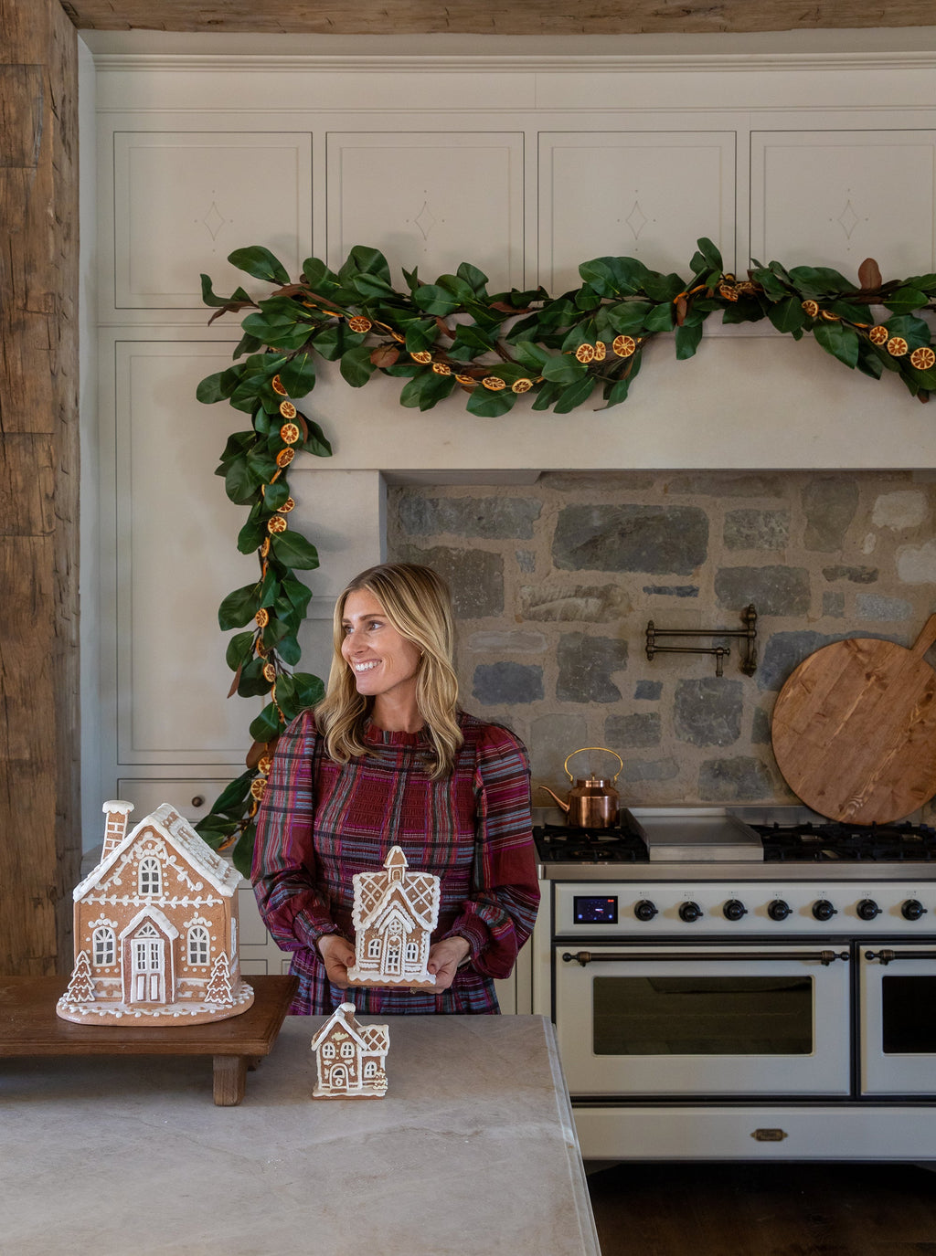 Décorations lumineuses pour maisons en pain d'épice