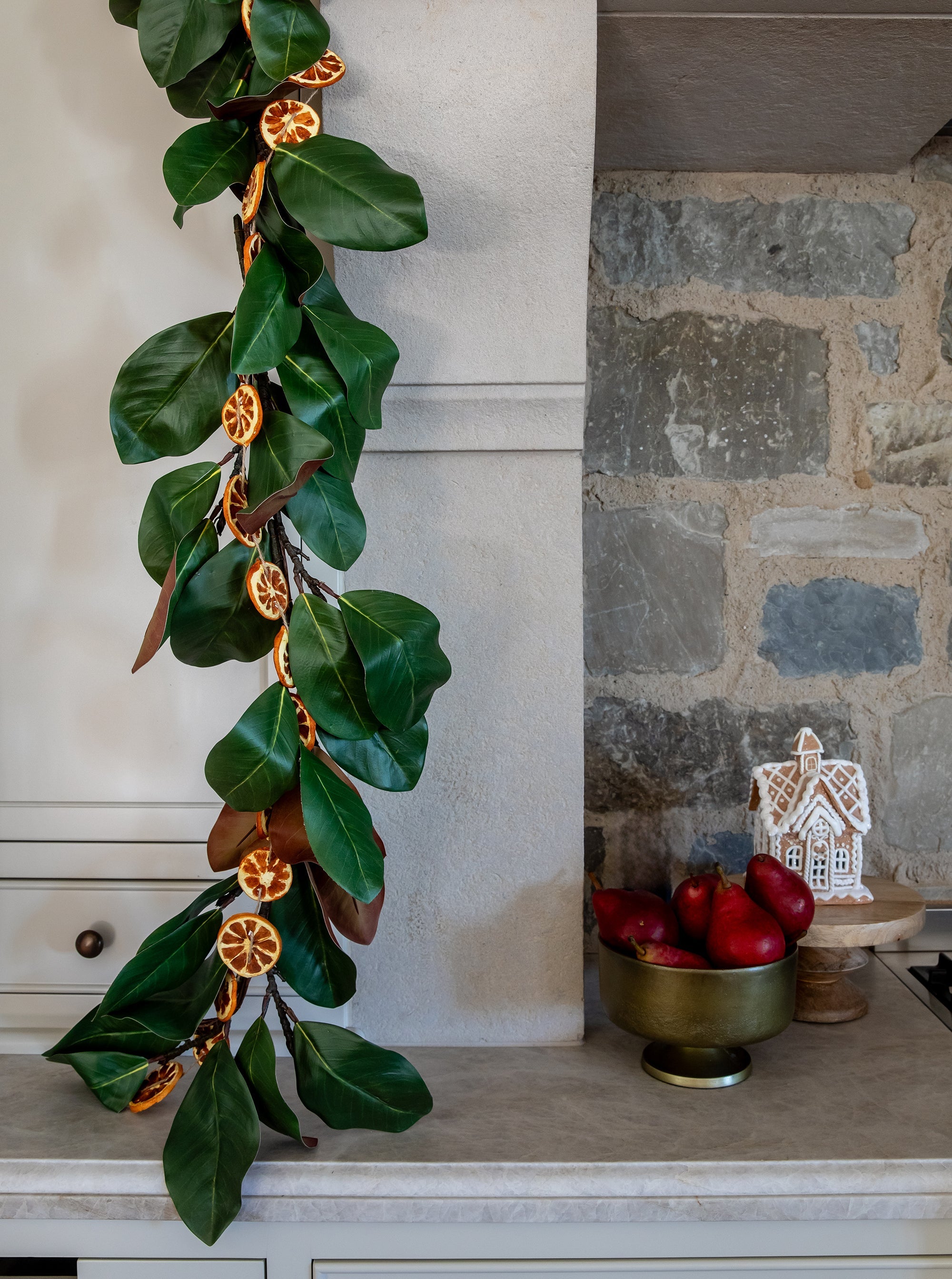 Guirlande de magnolia artificiel de 1,80 m