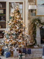 Boule de Noël en verre gravé