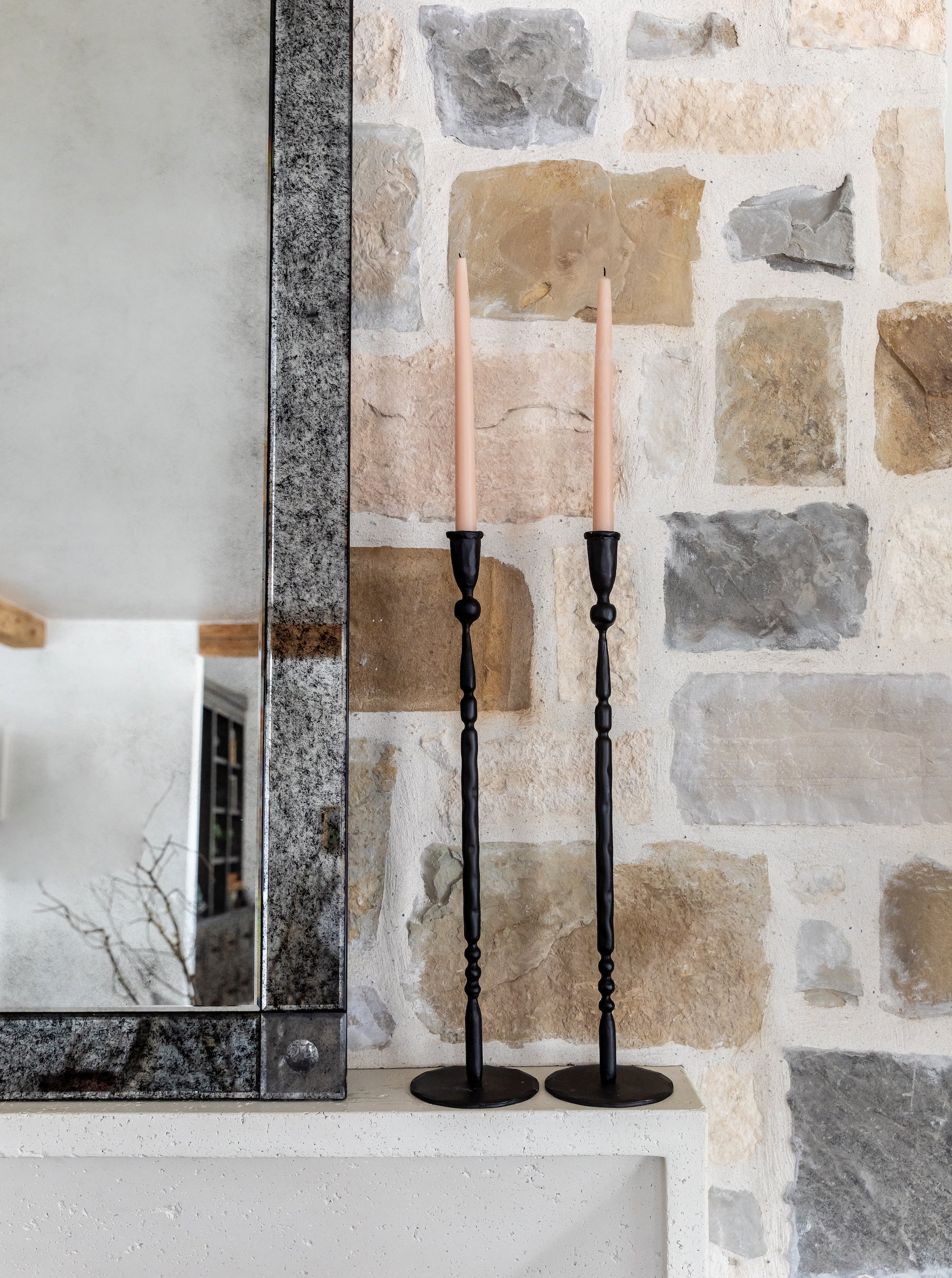 Bougies coniques trempées à la main | Lot de 2