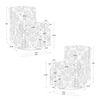 Ensemble de 2 fauteuils inclinables pivotants à bascule de 74 cm de large, à dossier inclinable manuel.