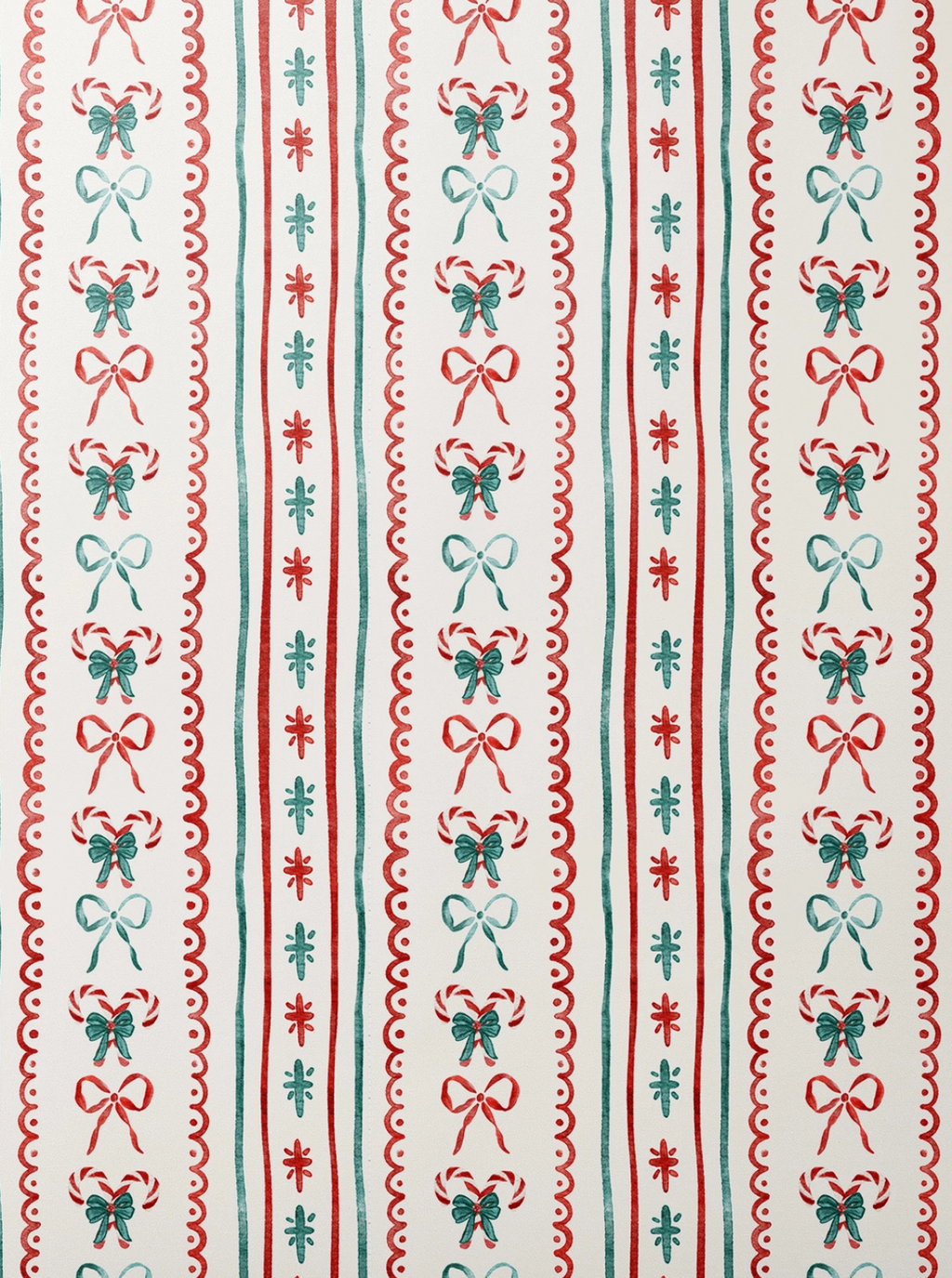 Papier cadeau à rayures de Noël