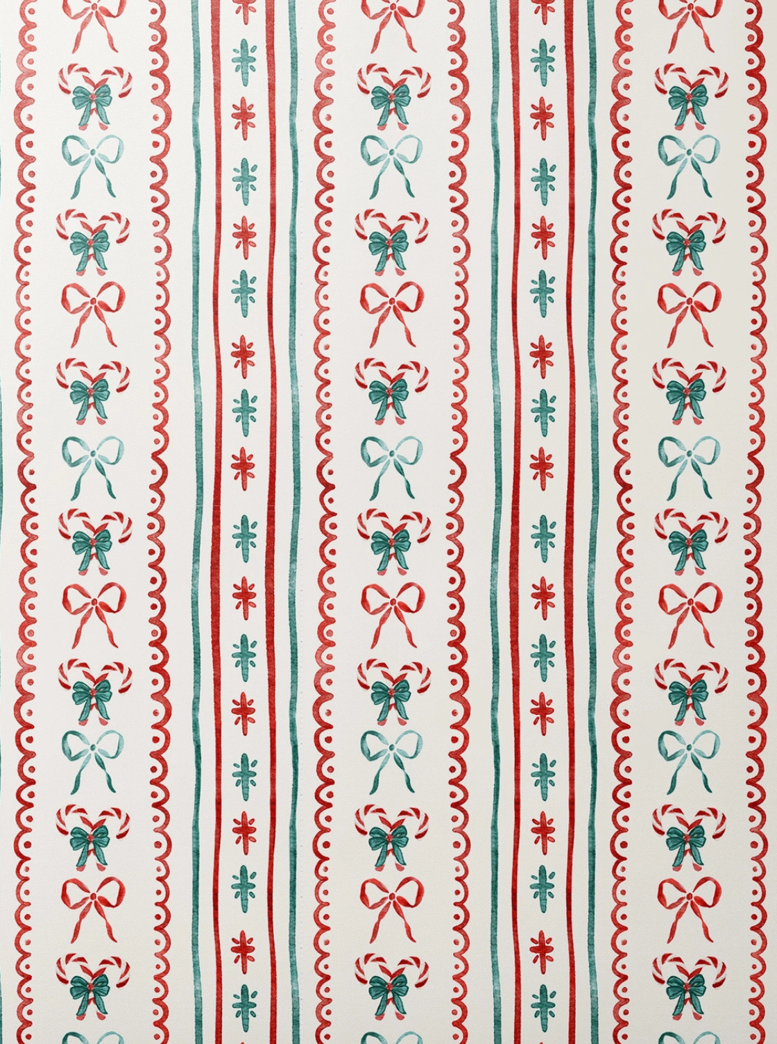 Papier cadeau à rayures de Noël