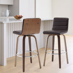 Tabourets de bar/comptoir pivotants en similicuir 26/29, lot de 2/3