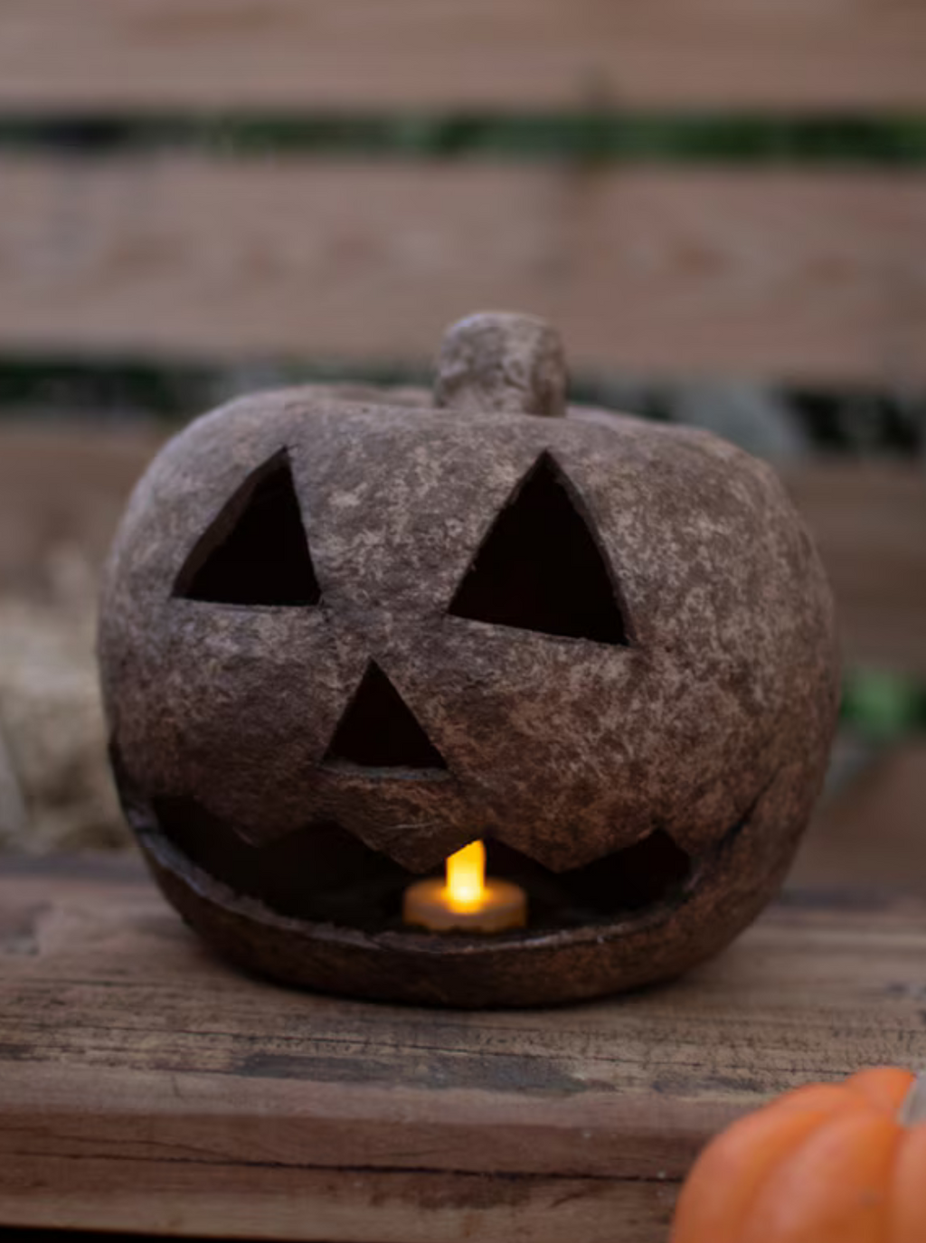 Citrouilles d'Halloween en papier mâché | Lot de 2