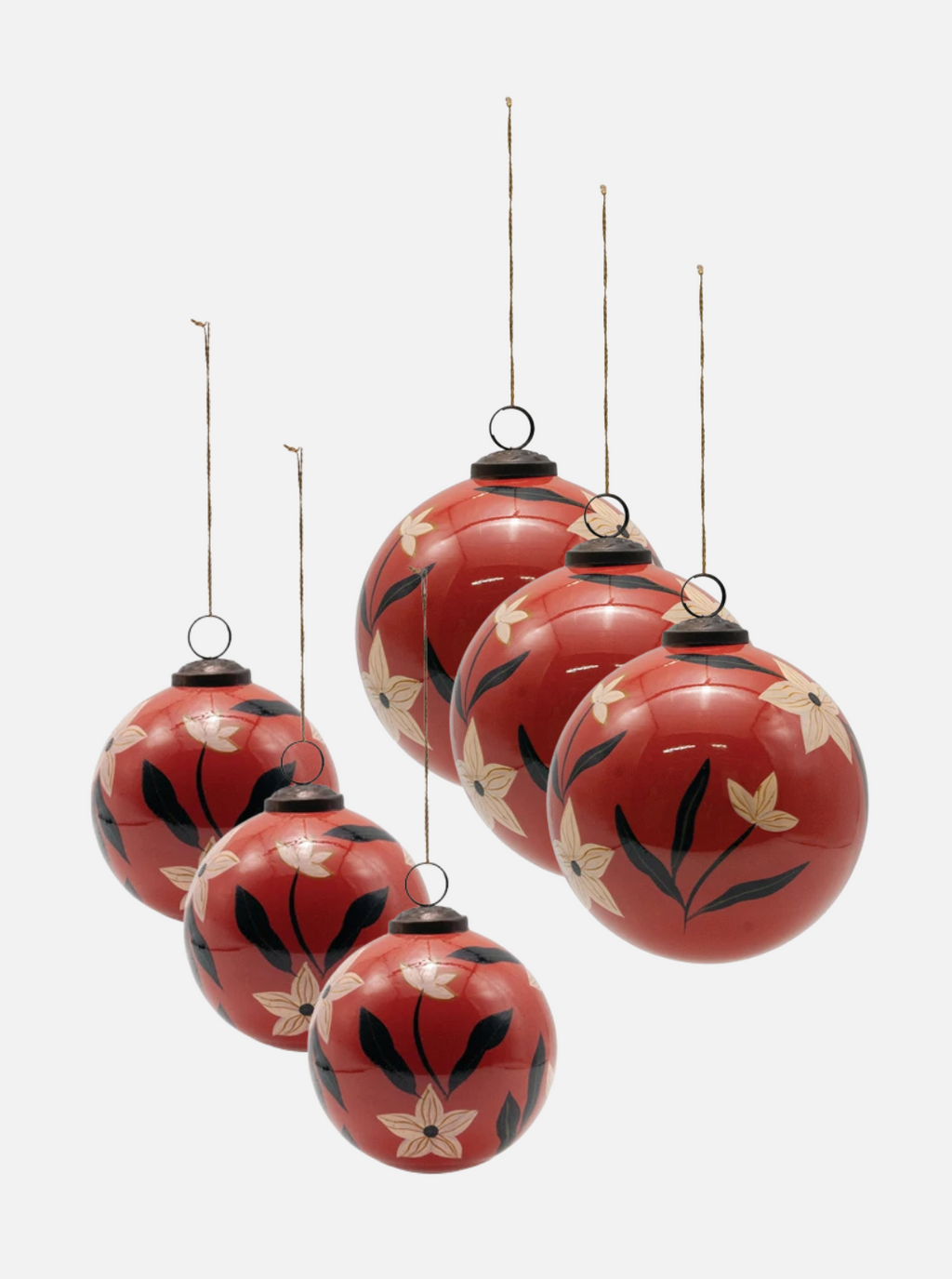 Ornement floral rouge