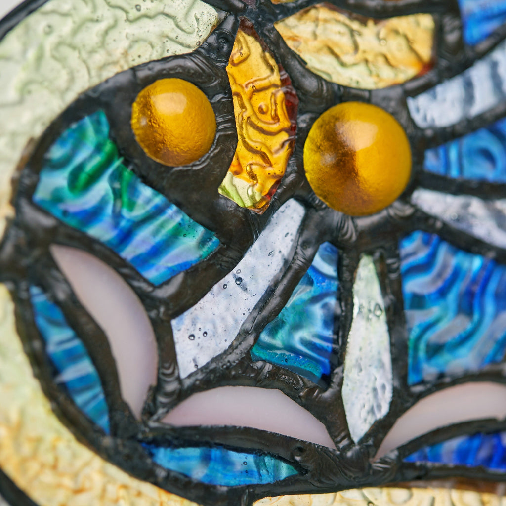 Panneau de vitrail victorien de 22 pouces de haut par River of Goods