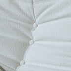 Ensembles de canapés poufs en velours Teddy