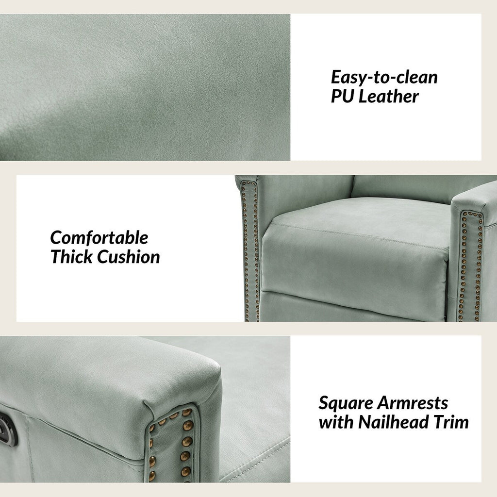 Ensemble de 2 fauteuils inclinables électriques pivotants et à bascule Tobias de style traditionnel par HULALA HOME