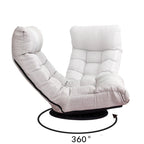 Ensemble fauteuil inclinable rembourré sans accoudoirs avec repose-pieds et appui-tête réglable