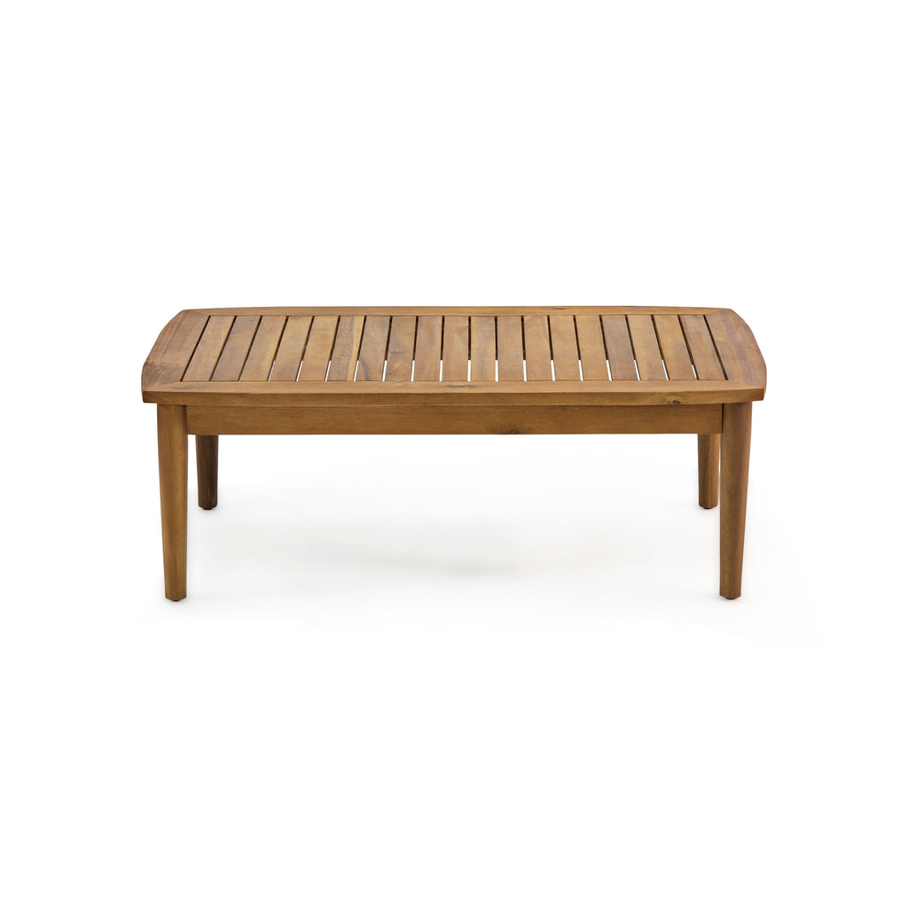 Ensemble de conversation 4 places en bois d'acacia Willowbrook Outdoor de Christopher Knight Home