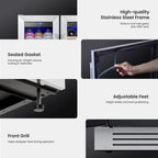 Réfrigérateur à vin/boissons 24 pouces, double zone de 20 bouteilles/60 canettes - 24 pouces