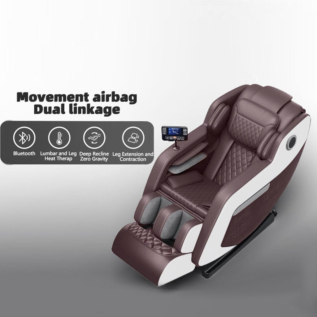 Fauteuil inclinable massant zéro gravité avec massage complet du corps, chauffage et audio Bluetooth intégré