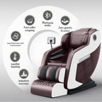 Fauteuil inclinable massant zéro gravité avec massage complet du corps, chauffage et audio Bluetooth intégré