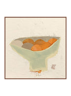 NovaArt - Estampe abstraite d'un bol de fruits - Tons doux et texture picturale - Décoration intérieure de qualité galerie