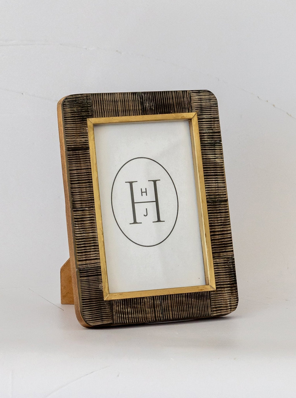 Cadre en laiton et corne