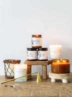 Bougie au soja tonique aux agrumes et aux herbes