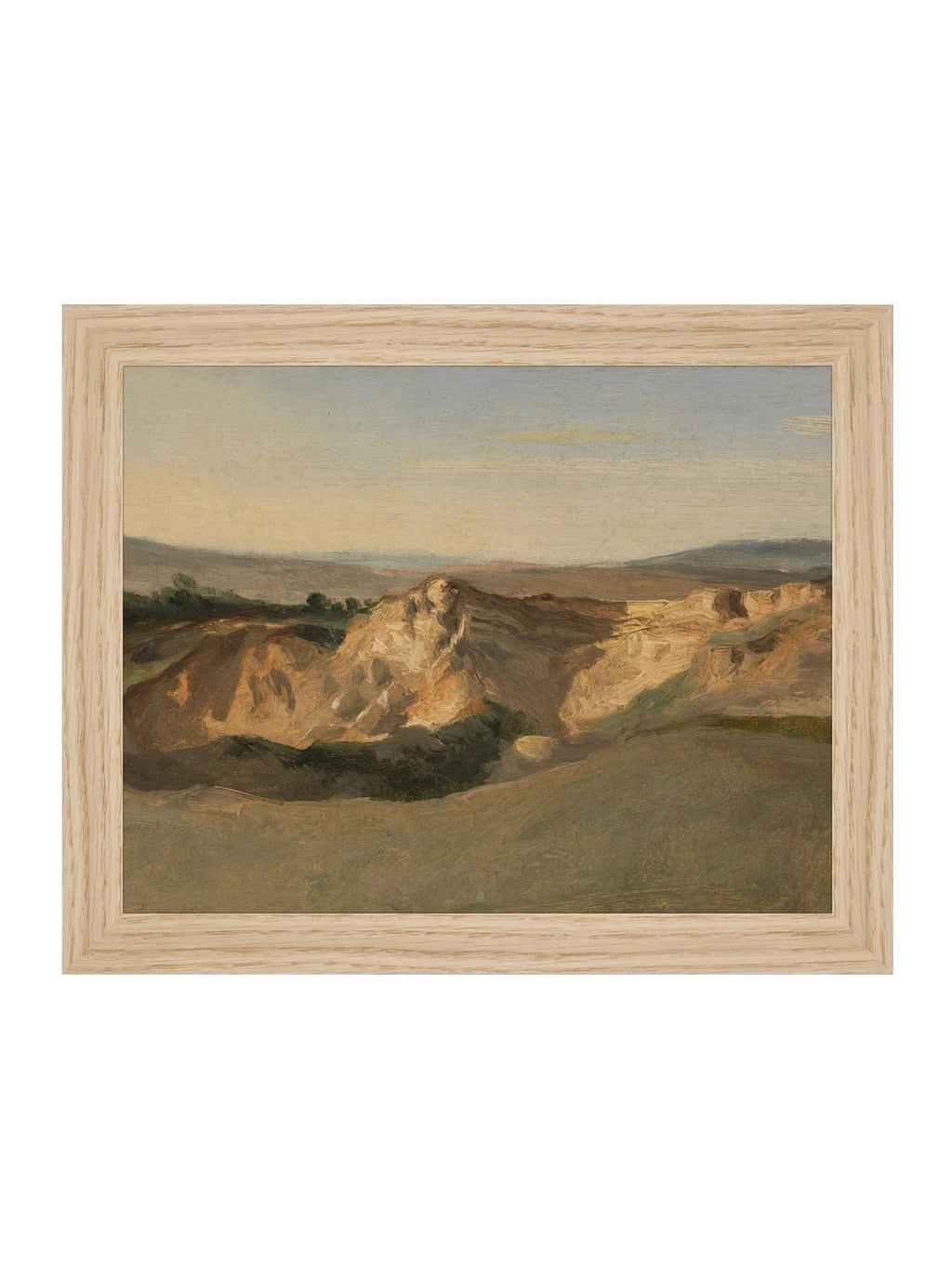 Désert serein au crépuscule. Reproduction d'art giclée sur papier Moab Rag de haute qualité 100 % coton, sans cadre pour un effet vintage.