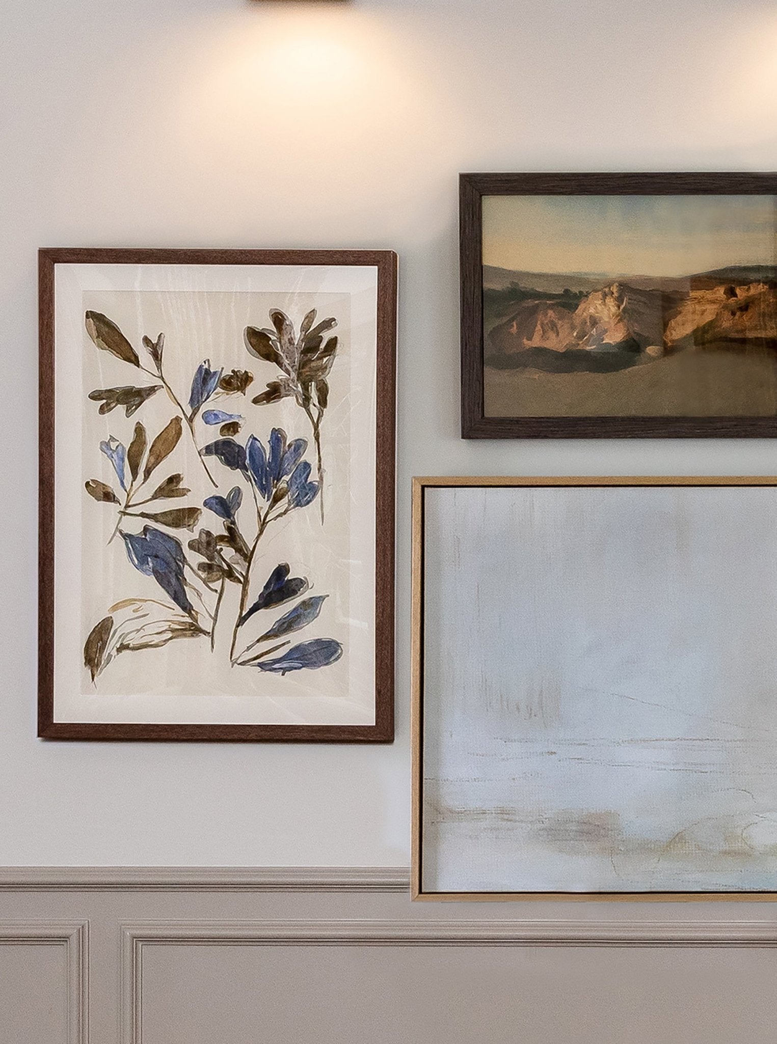 Désert serein au crépuscule. Reproduction d'art giclée sur papier Moab Rag de haute qualité 100 % coton, sans cadre pour un effet vintage.