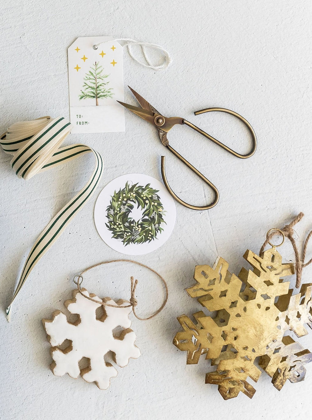 Ornements flocons de neige émaillés | Lot de 2