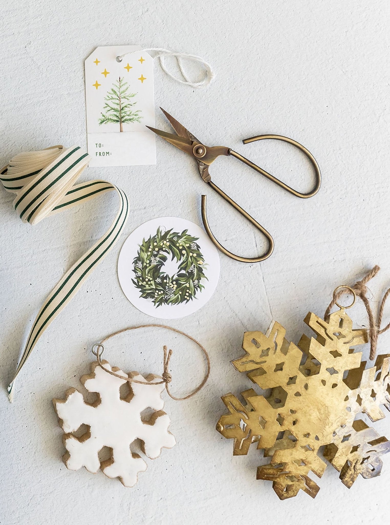 Ornements flocons de neige émaillés | Lot de 2