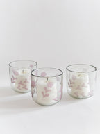 Votive à pétales gravés