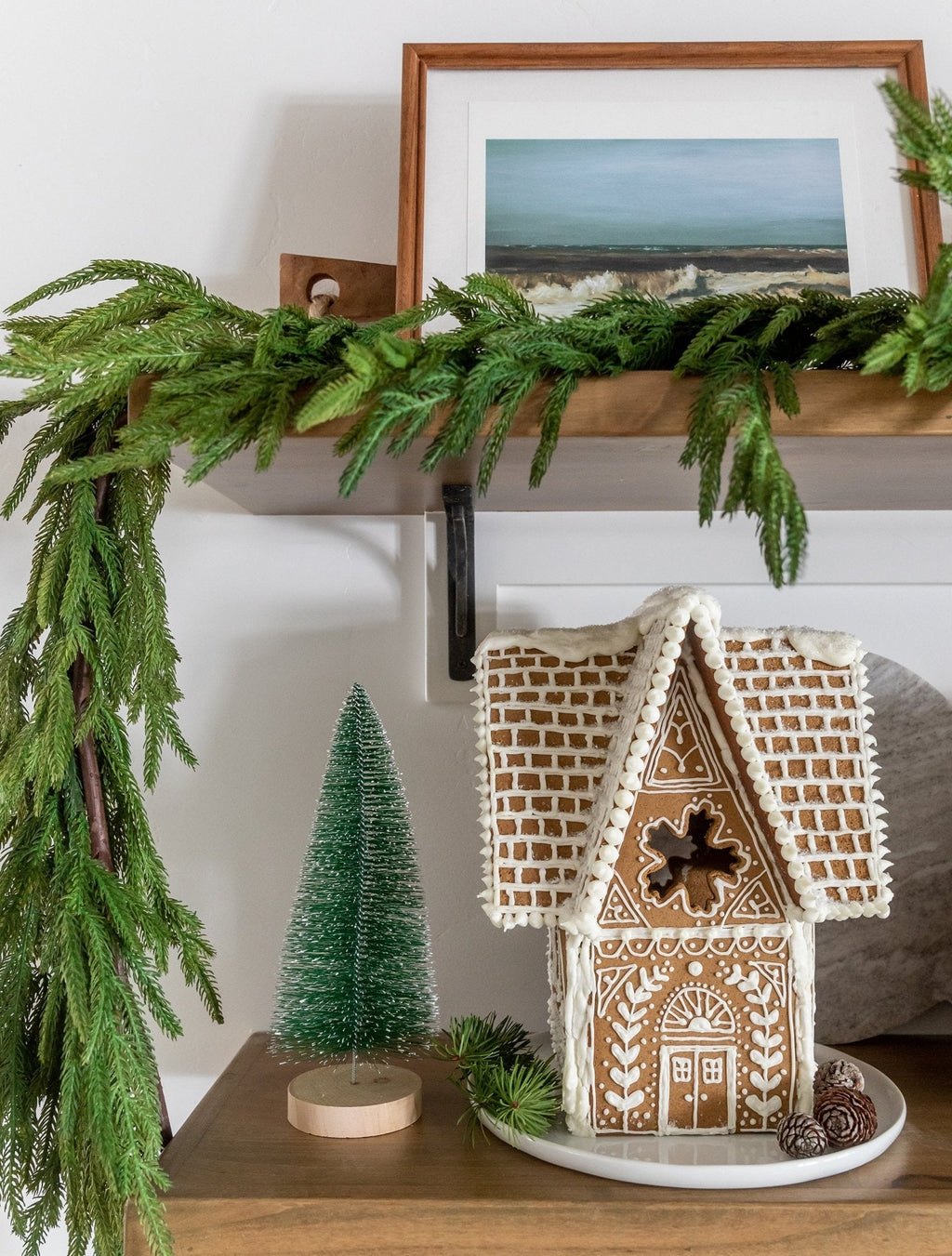 Guirlande artificielle de pin de Norfolk de 1,5 m