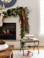 Guirlande d'eucalyptus artificiel à graines de 1,5 m