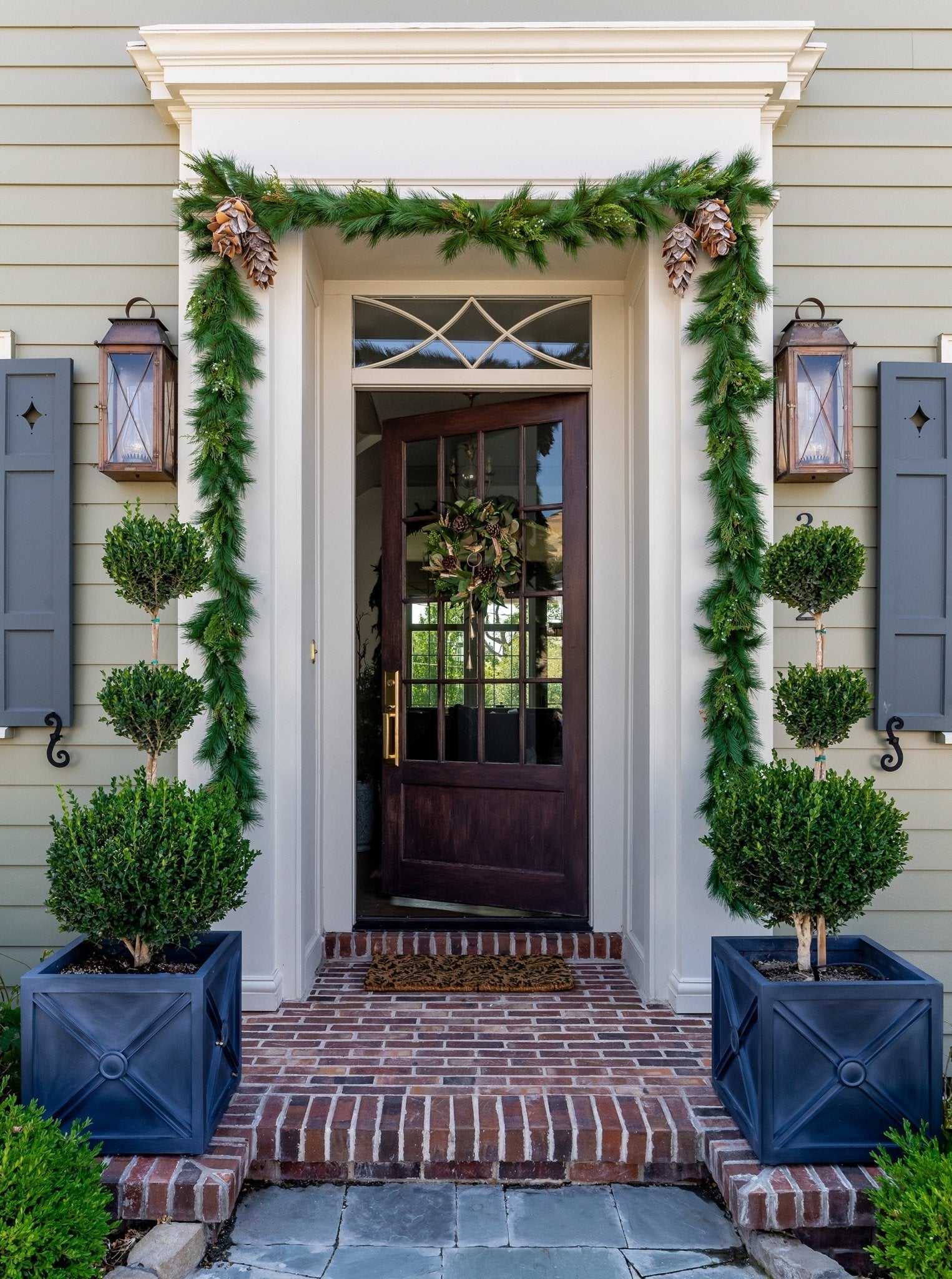 Guirlande artificielle de 1,80 m de pin et de genévrier mélangés