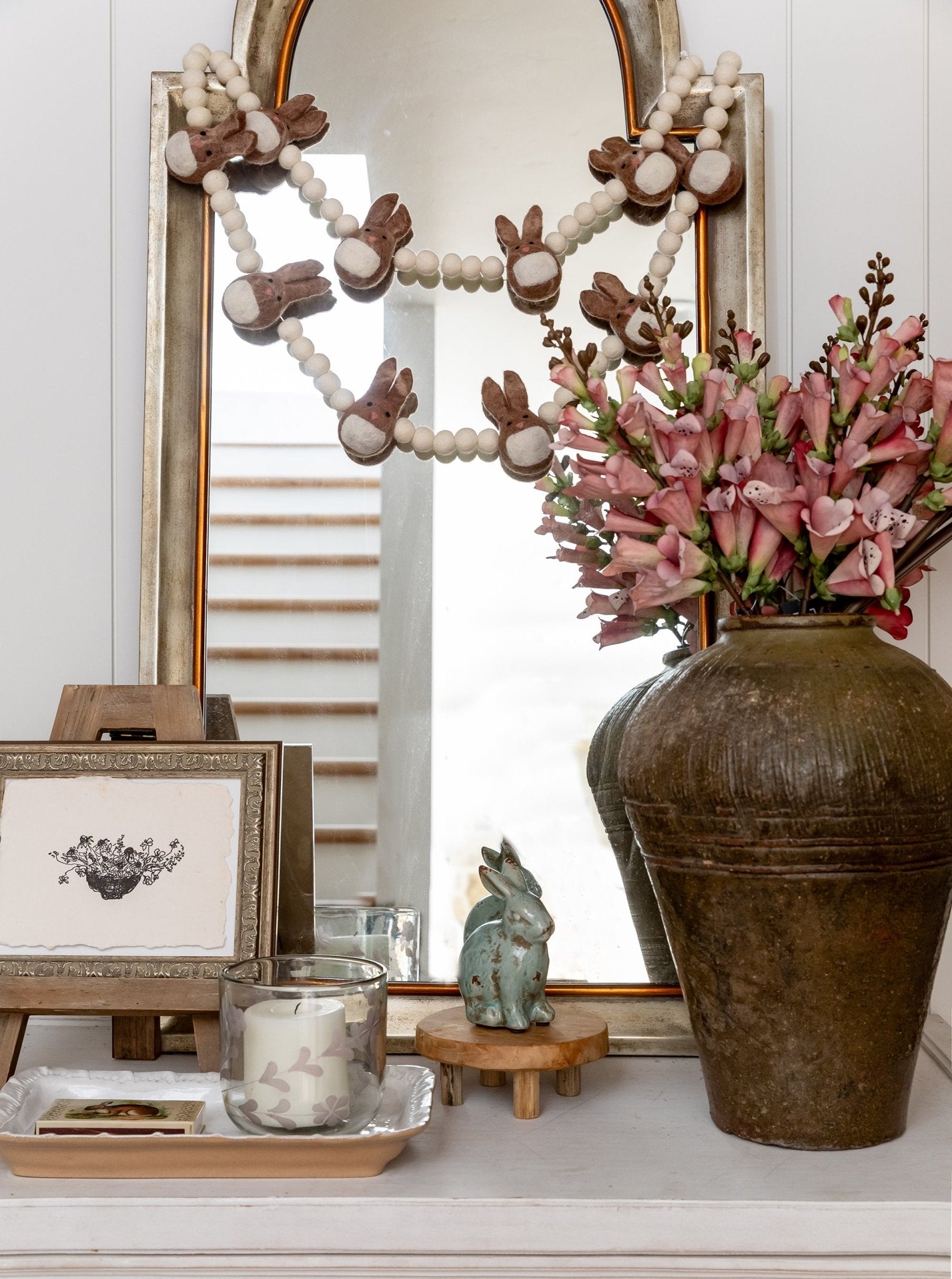 Guirlande de lapins en feutre