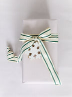 Ruban vert à double rayure