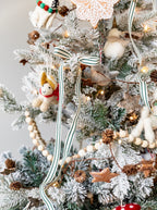 Ruban vert à double rayure