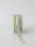 Ruban vert à double rayure