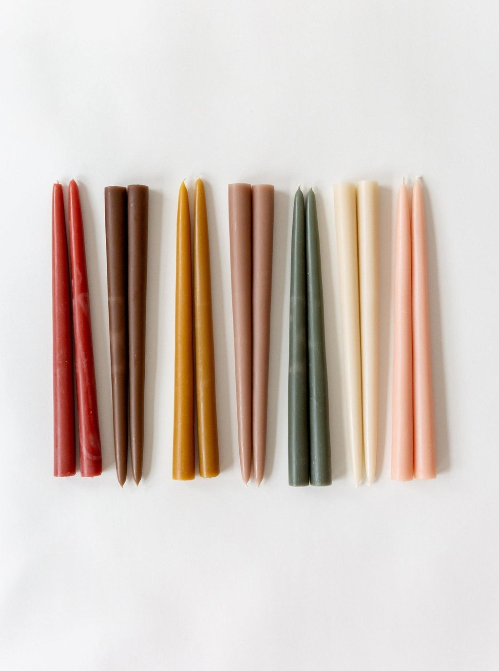 Bougies coniques trempées à la main | Lot de 2