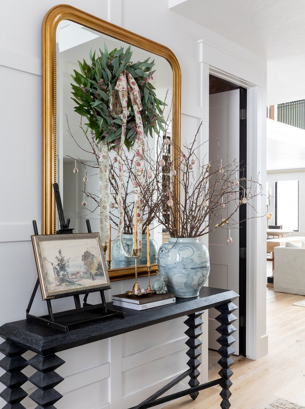 Bougies coniques à motif floral incrusté | Lot de 3