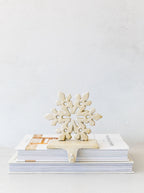 Porte-chaussette en forme de flocon de neige en fer