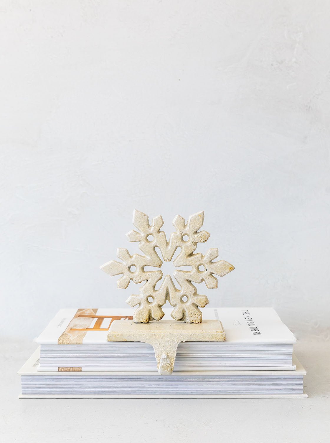 Porte-chaussette en forme de flocon de neige en fer