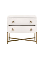 Table de chevet Isaiah à deux tiroirs