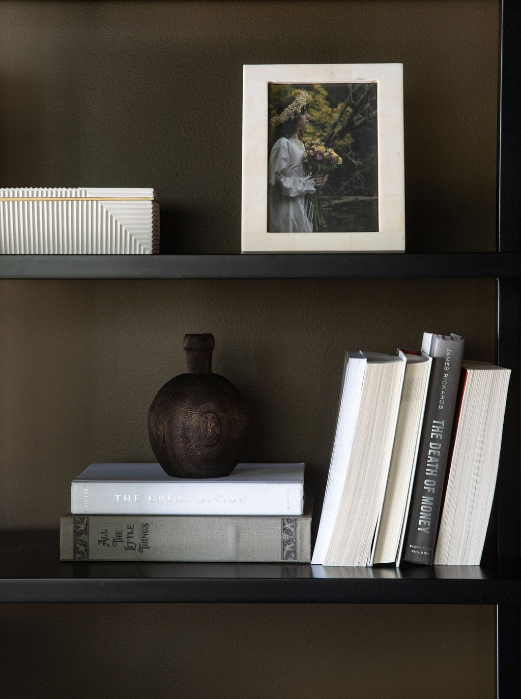 Cadre à rayures ivoire