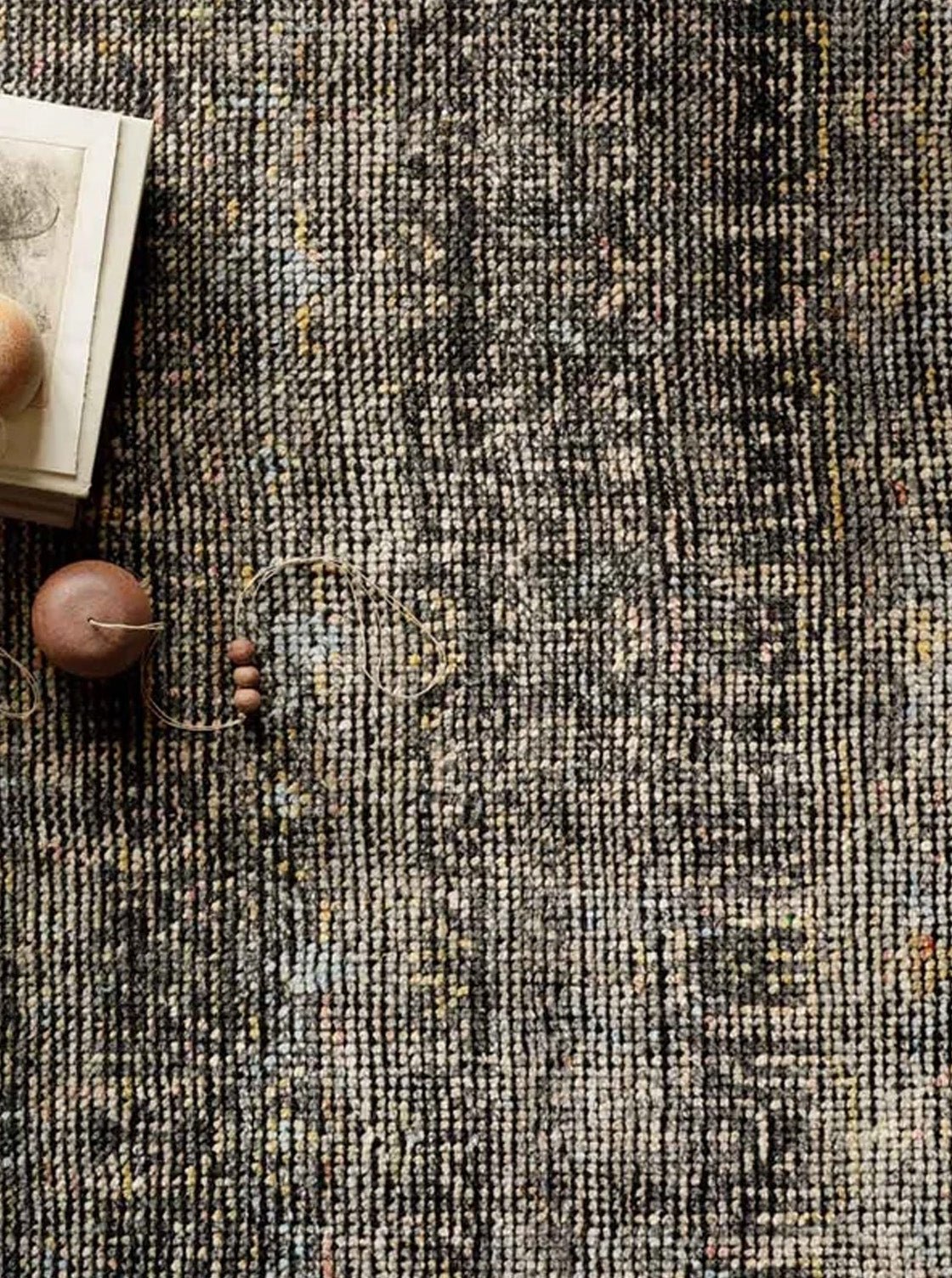 Échantillon de tapis Las Palmas noué à la main en Inde, en laine, coton et viscose, pour le choix de la taille et de la couleur