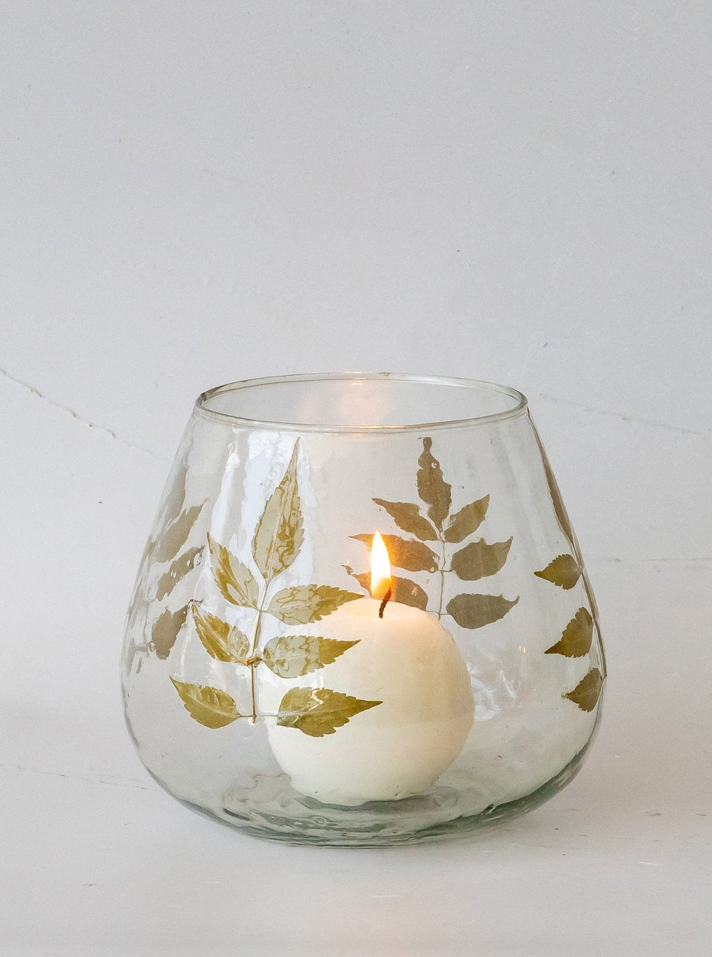 Bougies votives en forme de feuille