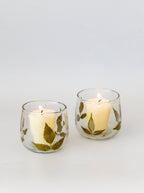 Bougies votives en forme de feuille