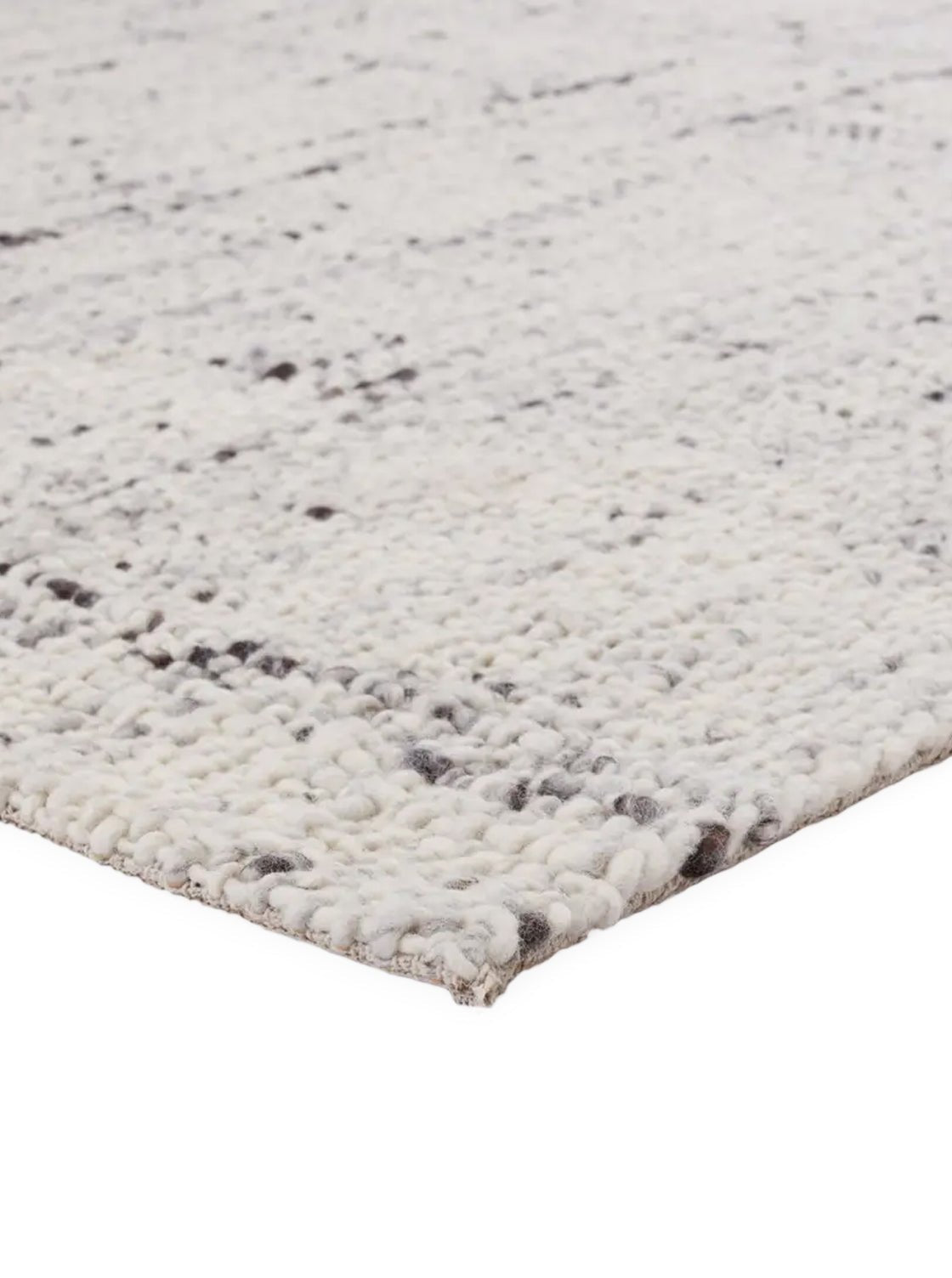 Échantillon de tapis en laine tissée à la main Leeds Ivory, fibre de laine naturelle, teinte neutre pour la décoration intérieure
