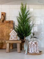 Décorations lumineuses pour maisons en pain d'épice